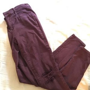 Purple Pacsun skinny jeans
